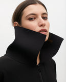 Sweatshirt with Front Pocket Leather Effect