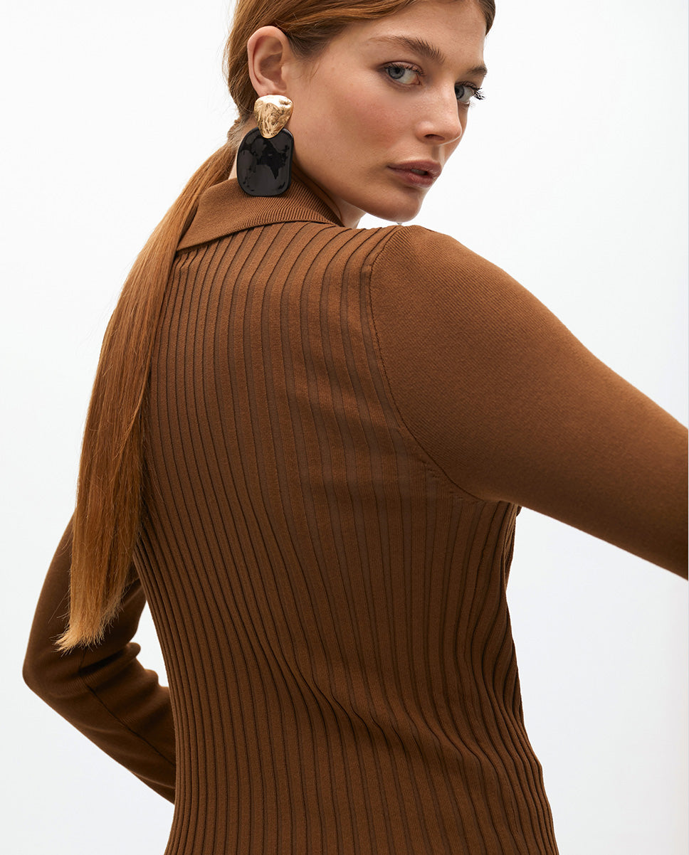 Zipper Cardigan with Double Pockets