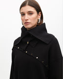 Deconstructed Stud Detail Sweater