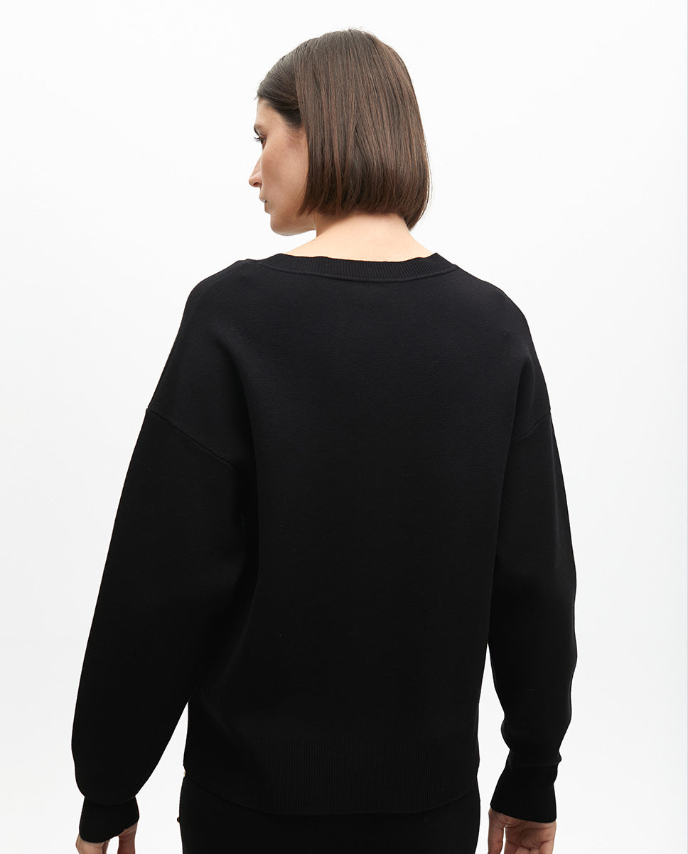 Deconstructed Stud Detail Sweater