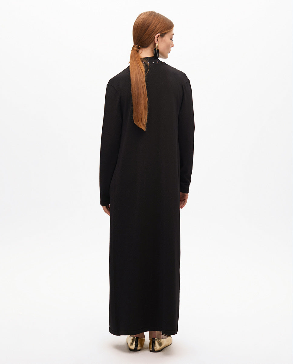 Long Lurex Knit Cardigan