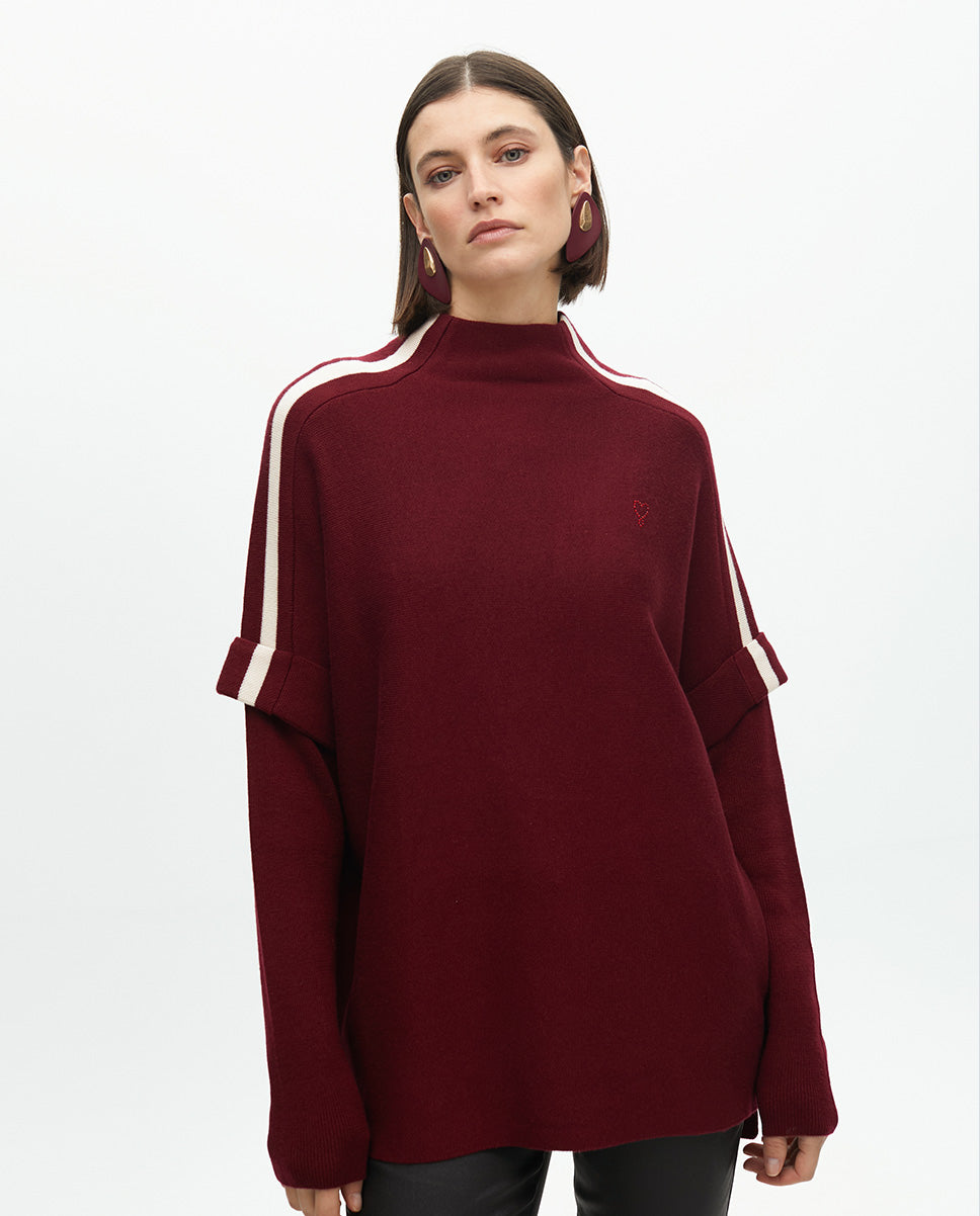 Contrast Sleeve Sweater