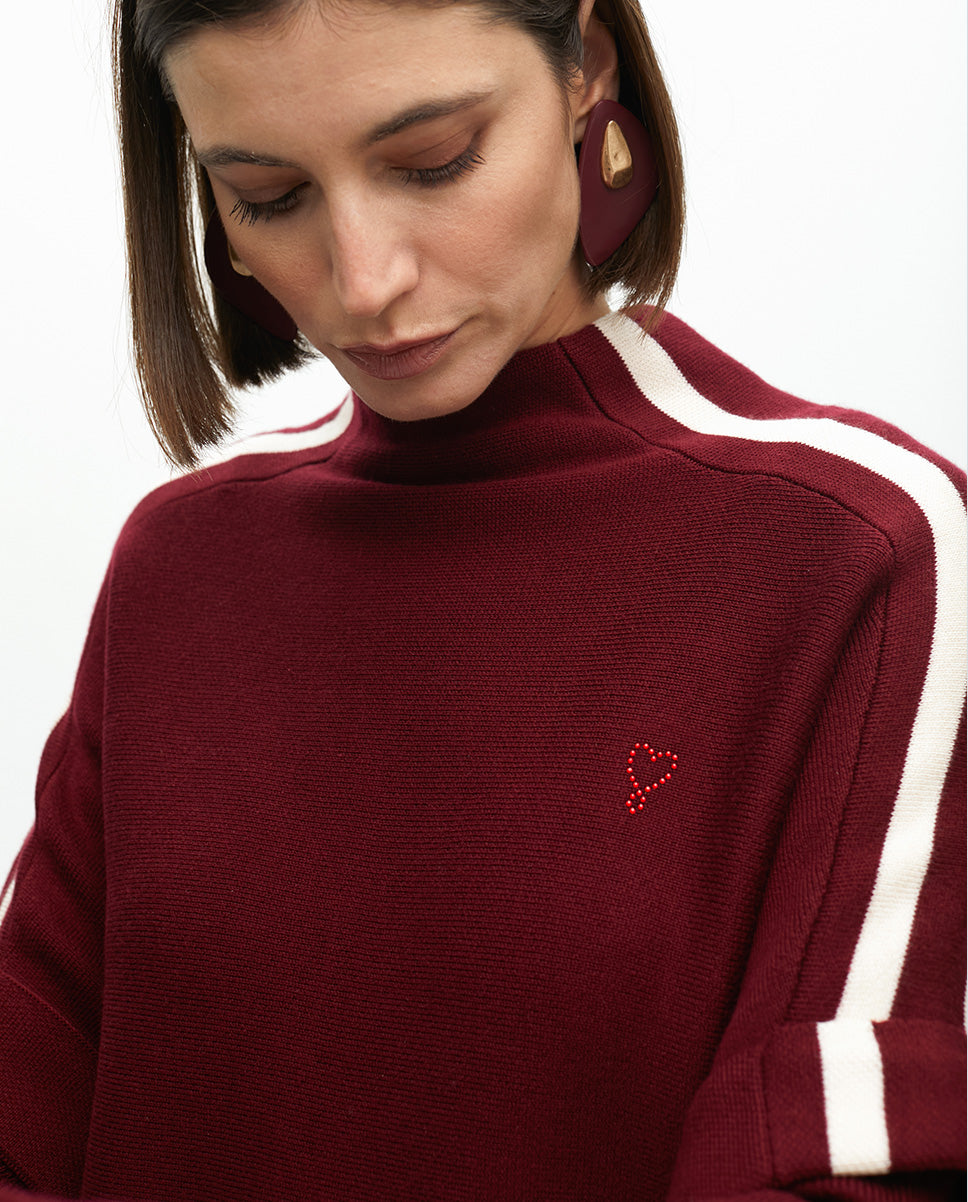 Contrast Sleeve Sweater