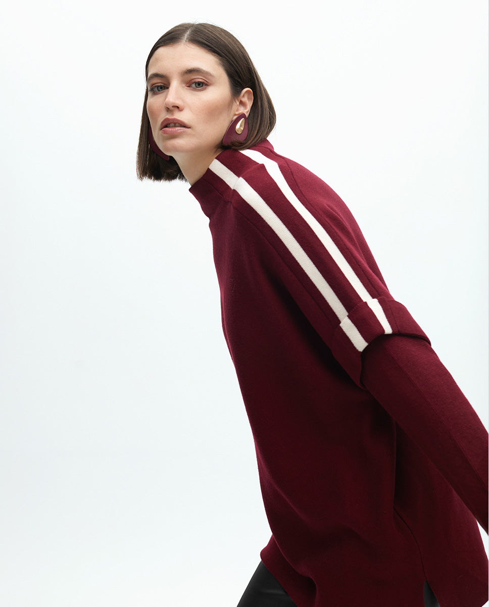 Contrast Sleeve Sweater