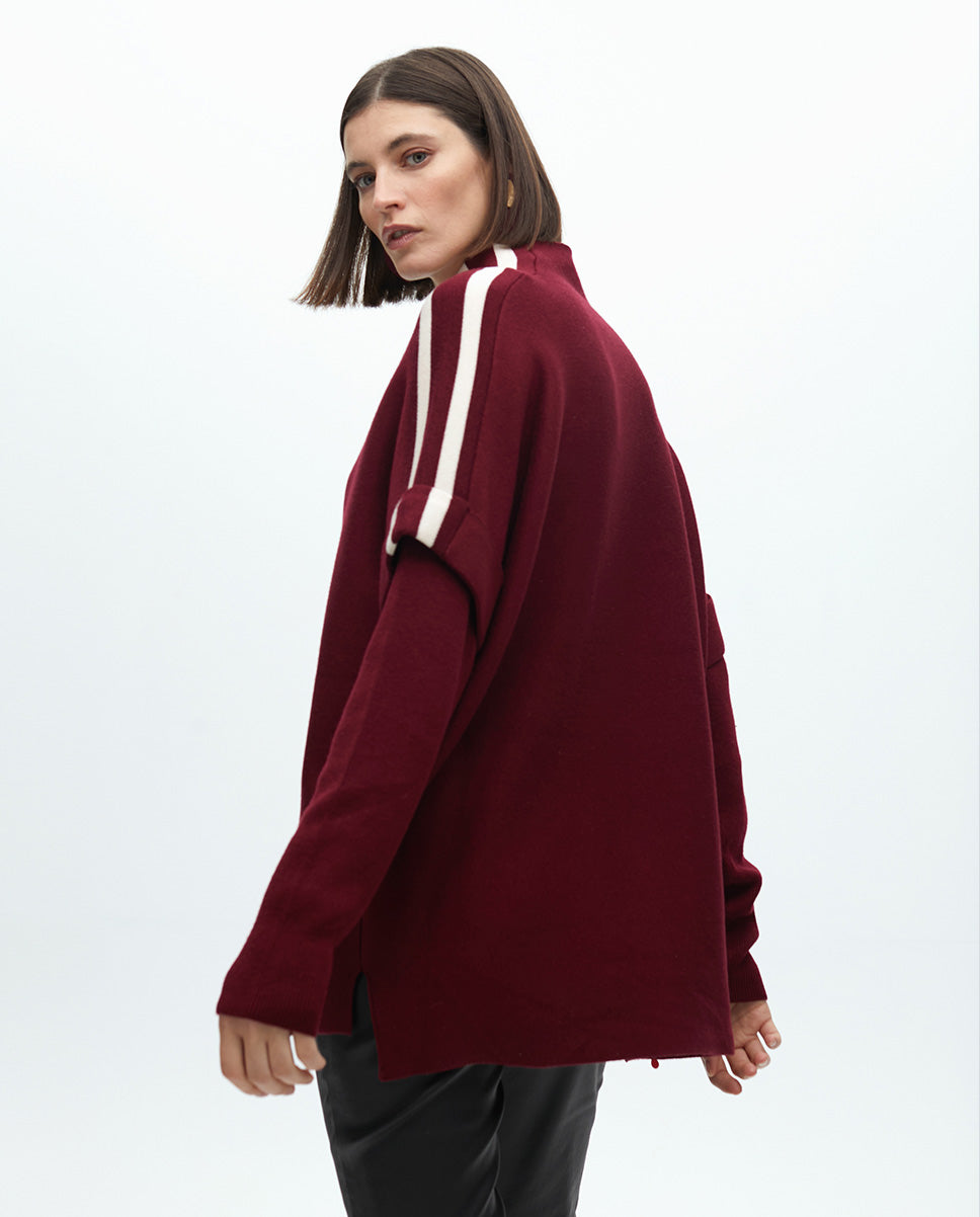 Contrast Sleeve Sweater