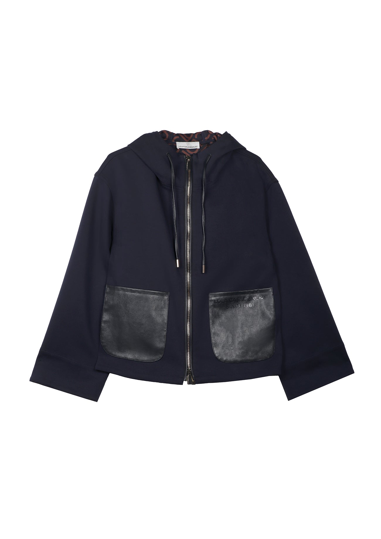 PU sweatshirt with pockets