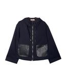 PU sweatshirt with pockets