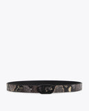 Reversible Animal Print Belt Pack with Interchangeable Buckle