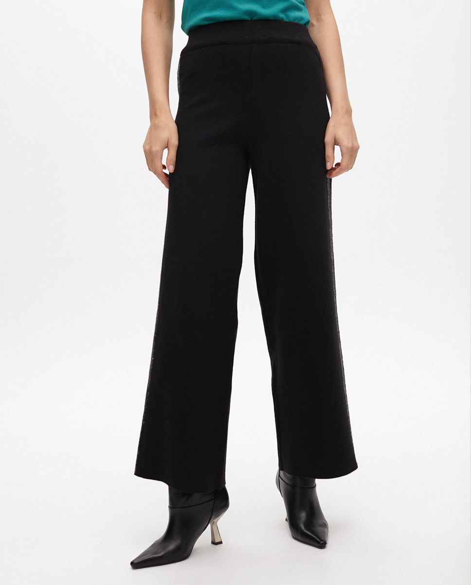 Sequined Side Knit Pants