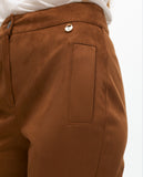 Flared Faux Suede Pants