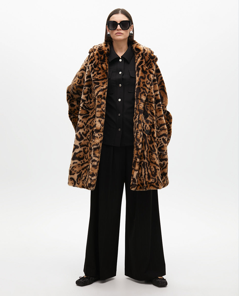 Pinstripe Lamé Pleat Trousers