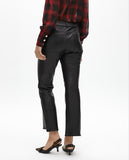 Leather Effect Zip Trousers