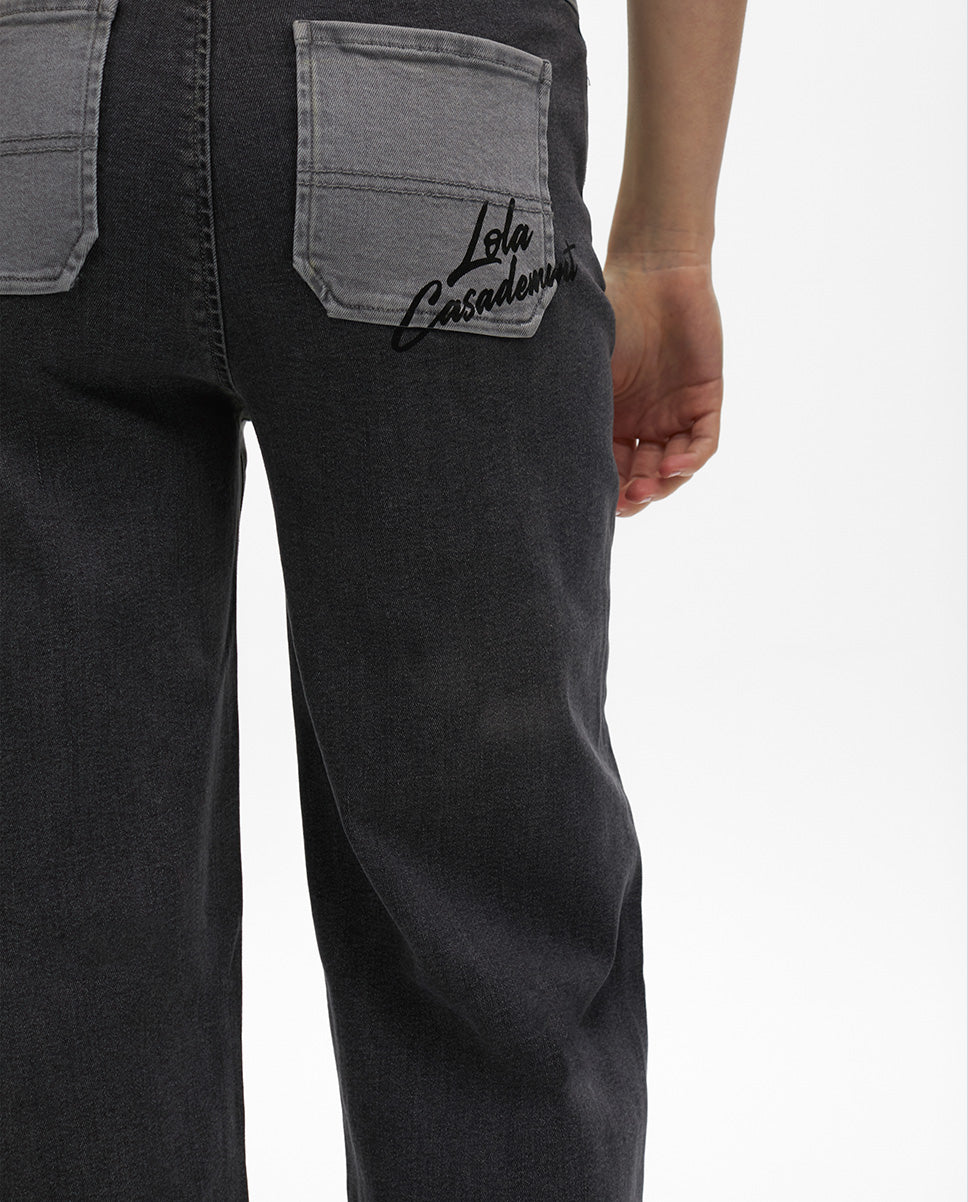 Bicolor Wideleg Jeans