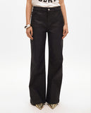 Coated Wide Leg Jeans