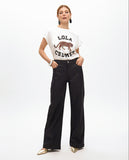 Coated Wide Leg Jeans