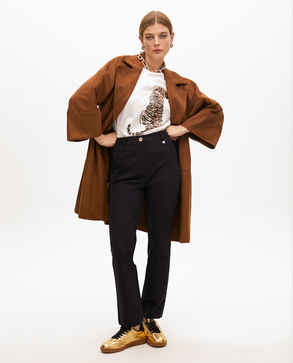 Straight-cut Technical Fabric Pants