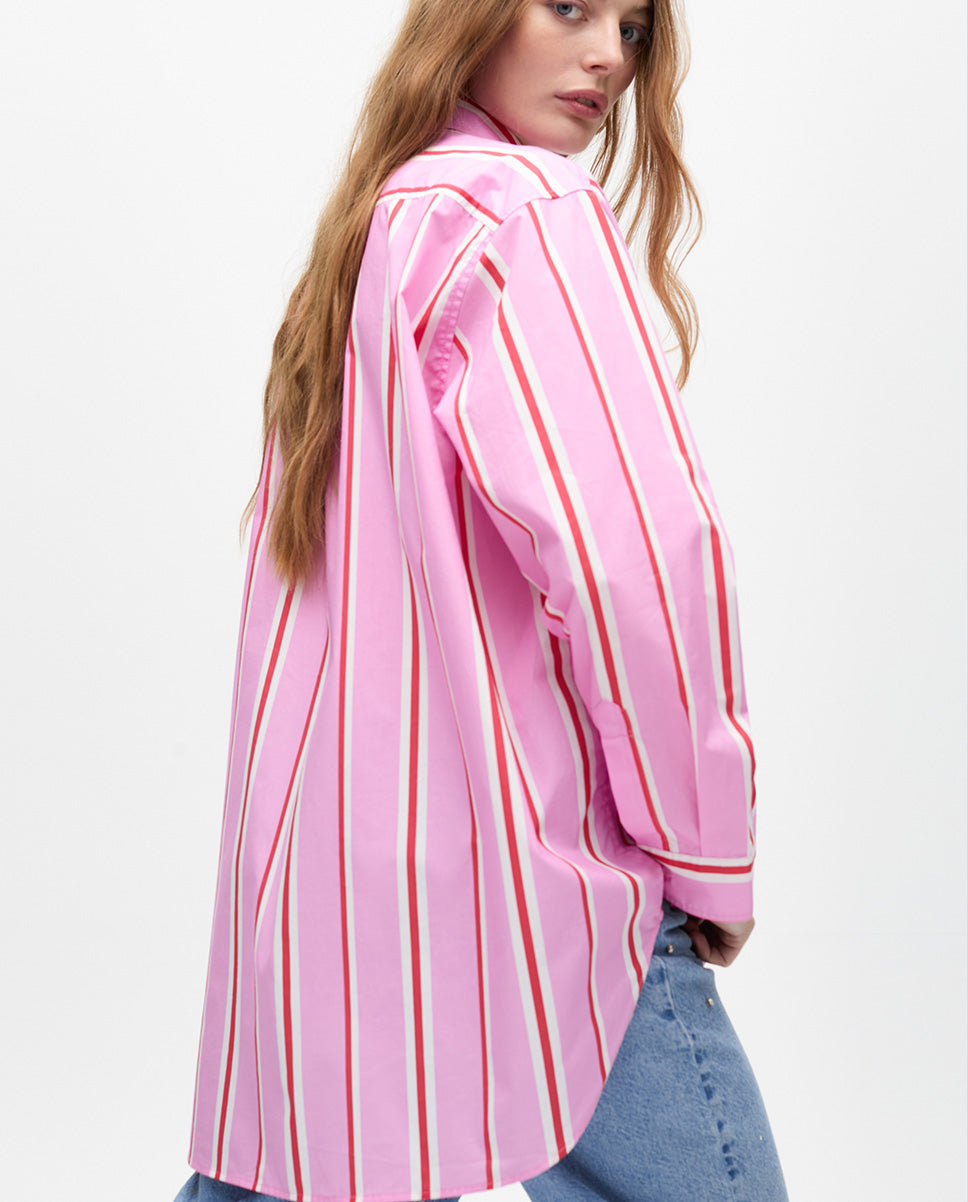 Striped Oversize Poplin Shirt