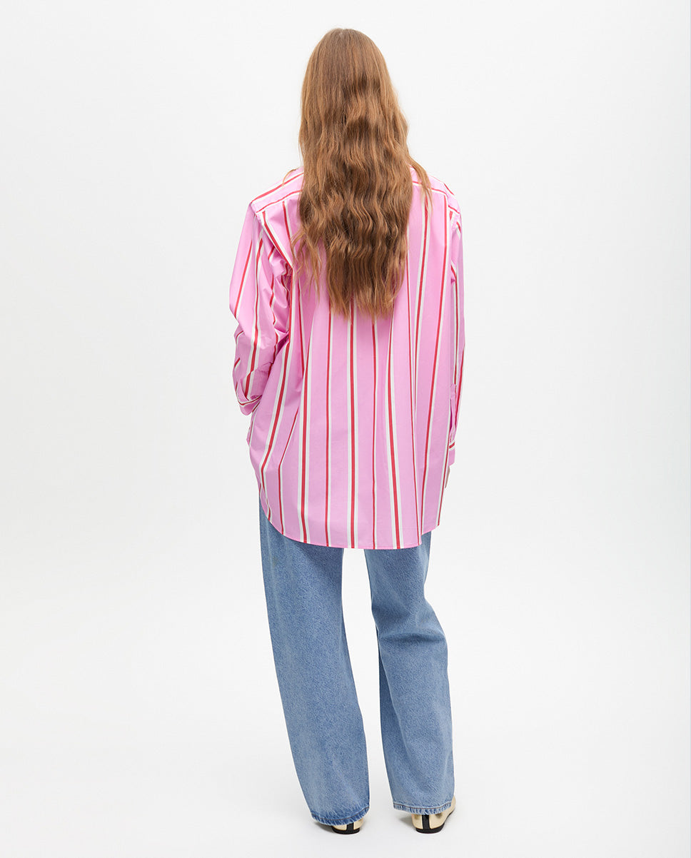 Striped Oversize Poplin Shirt