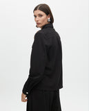 Lamé Pinstripe Shirt with Pockets