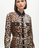 Animal Print Tunic with Pocket Details