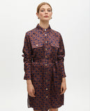 Short Printed Dress with Pocket Detail