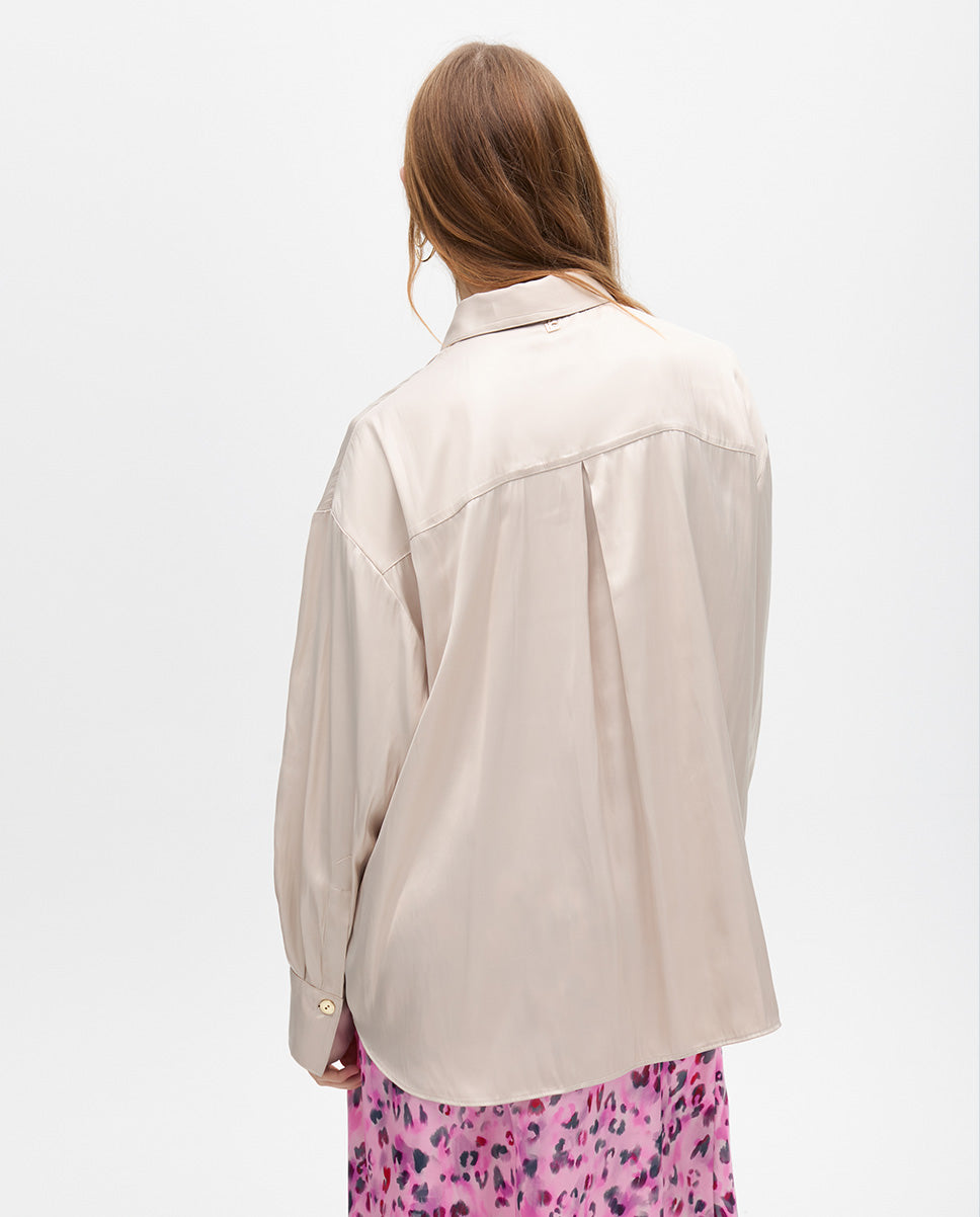 Waxed Effect Oversize Shirt