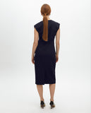 Fitted Technical Fabric Midi Dress
