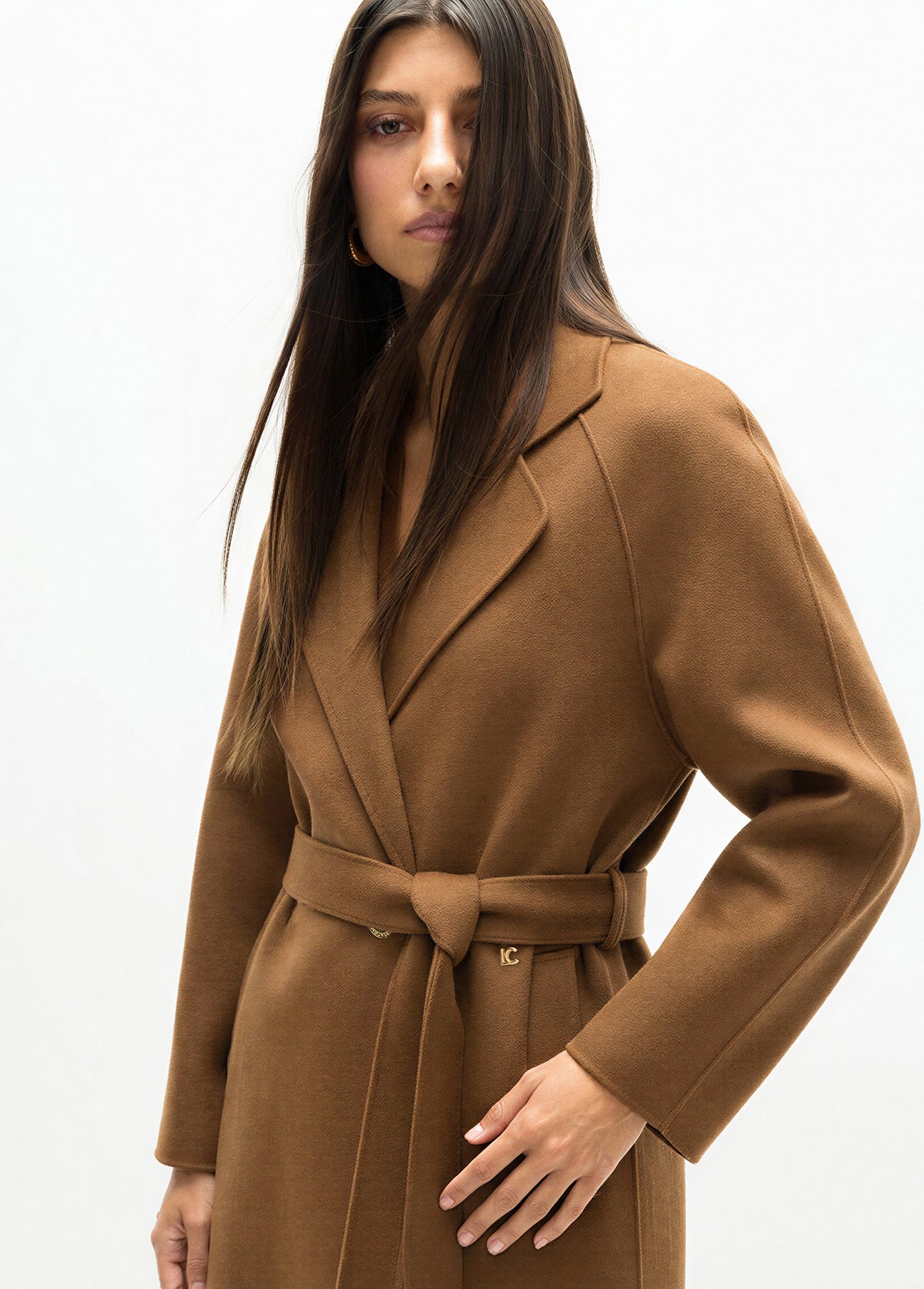 lf2601003-Long unlined coat-Camel