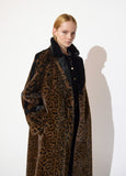 lf2601018-Long leopard print fur coat-Brown-Black