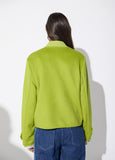 lf2602007-Short double-sided eyelets jacket-Pistachio