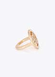 lf2603004-Personalized ring with animal logo finished texture-Gold