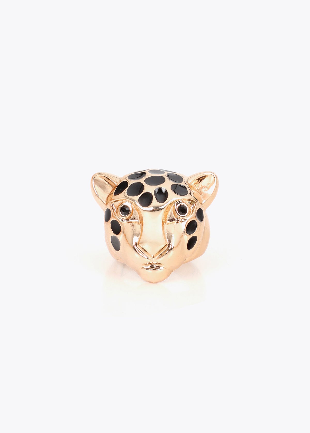 lf2603025-Leopard head ring-Gold