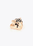 lf2603025-Leopard head ring-Gold