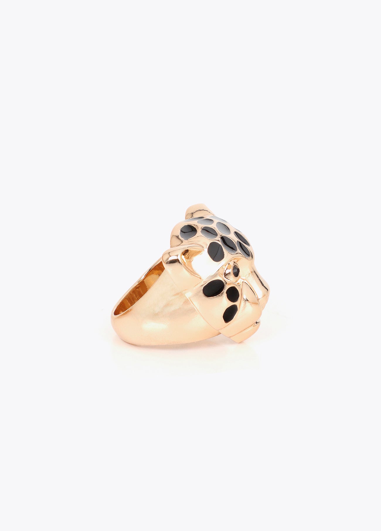 lf2603025-Leopard head ring-Gold