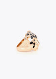 lf2603025-Leopard head ring-Gold