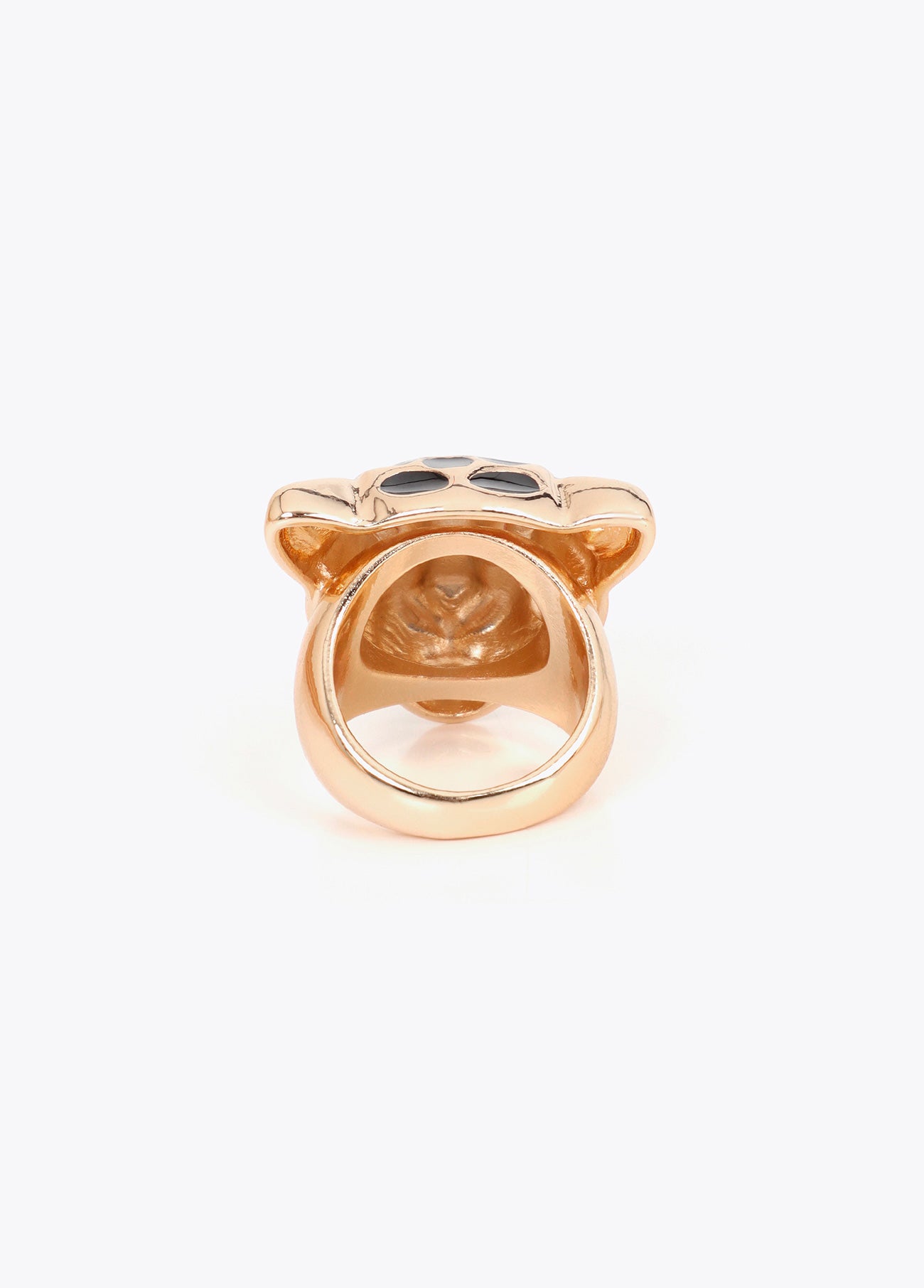 lf2603025-Leopard head ring-Gold