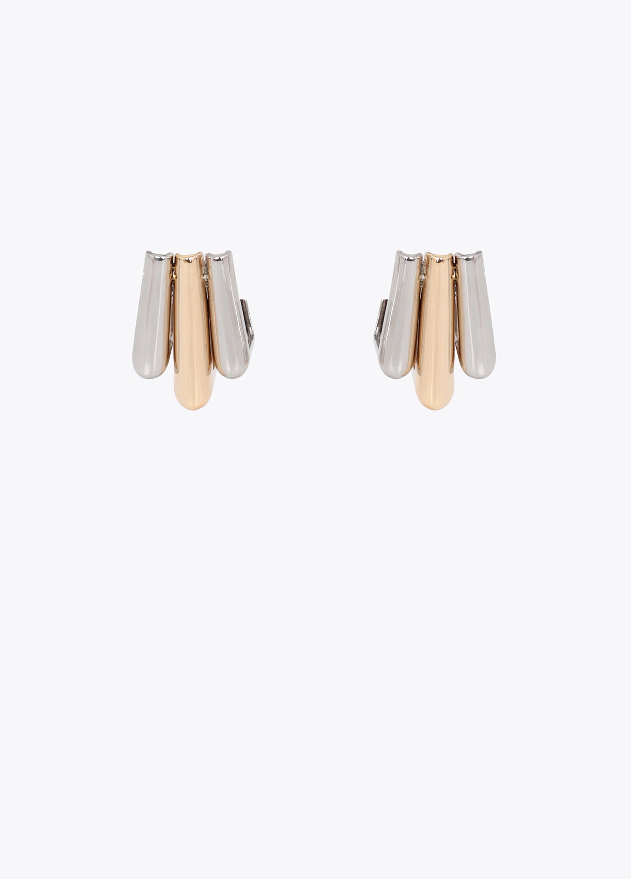 lf2603052-Two-tone geometric earring-Metal-Metal