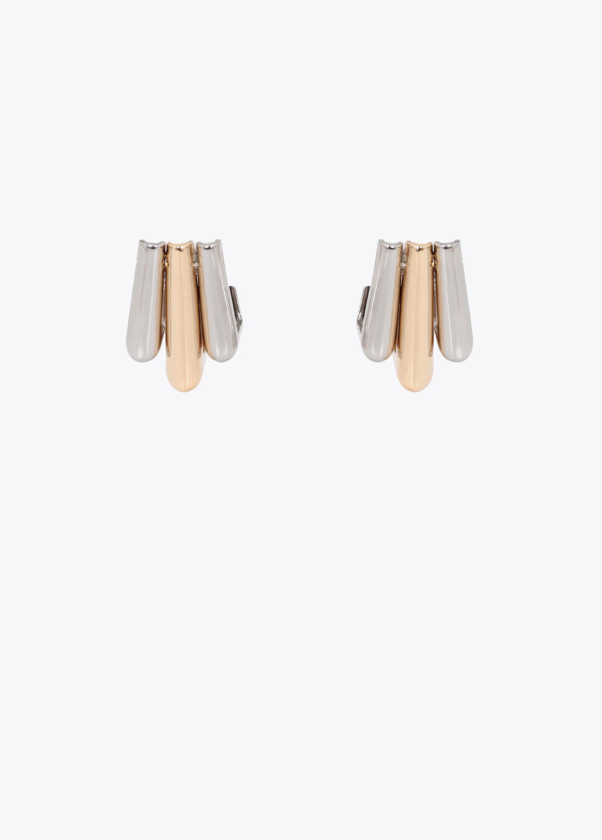 lf2603052-Two-tone geometric earring-Metal-Metal