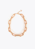 lf2603061-Textured chain necklace-Gold