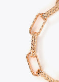 lf2603061-Textured chain necklace-Gold