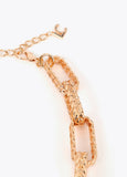 lf2603061-Textured chain necklace-Gold