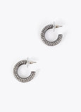 lf2603064-Pack of crystal hoop earrings-Silver
