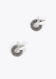 lf2603064-Pack of crystal hoop earrings-Silver