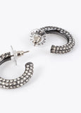 lf2603064-Pack of crystal hoop earrings-Silver