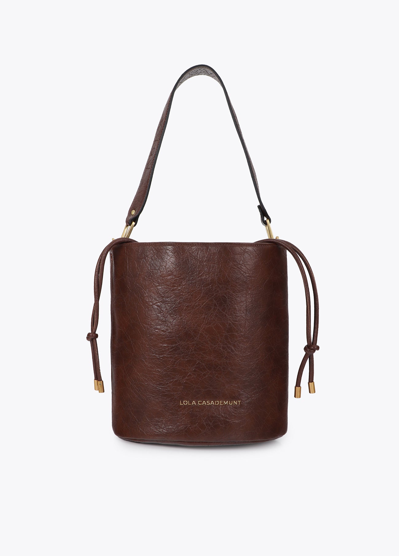 lf2604013-Textured leather effect shopper-Brown