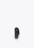 lf2604018-Half moon crossbody bag braided material-Black