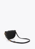 lf2604018-Half moon crossbody bag braided material-Black