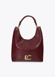 lf2604026-Shopper with braided handle detail-Bordeaux