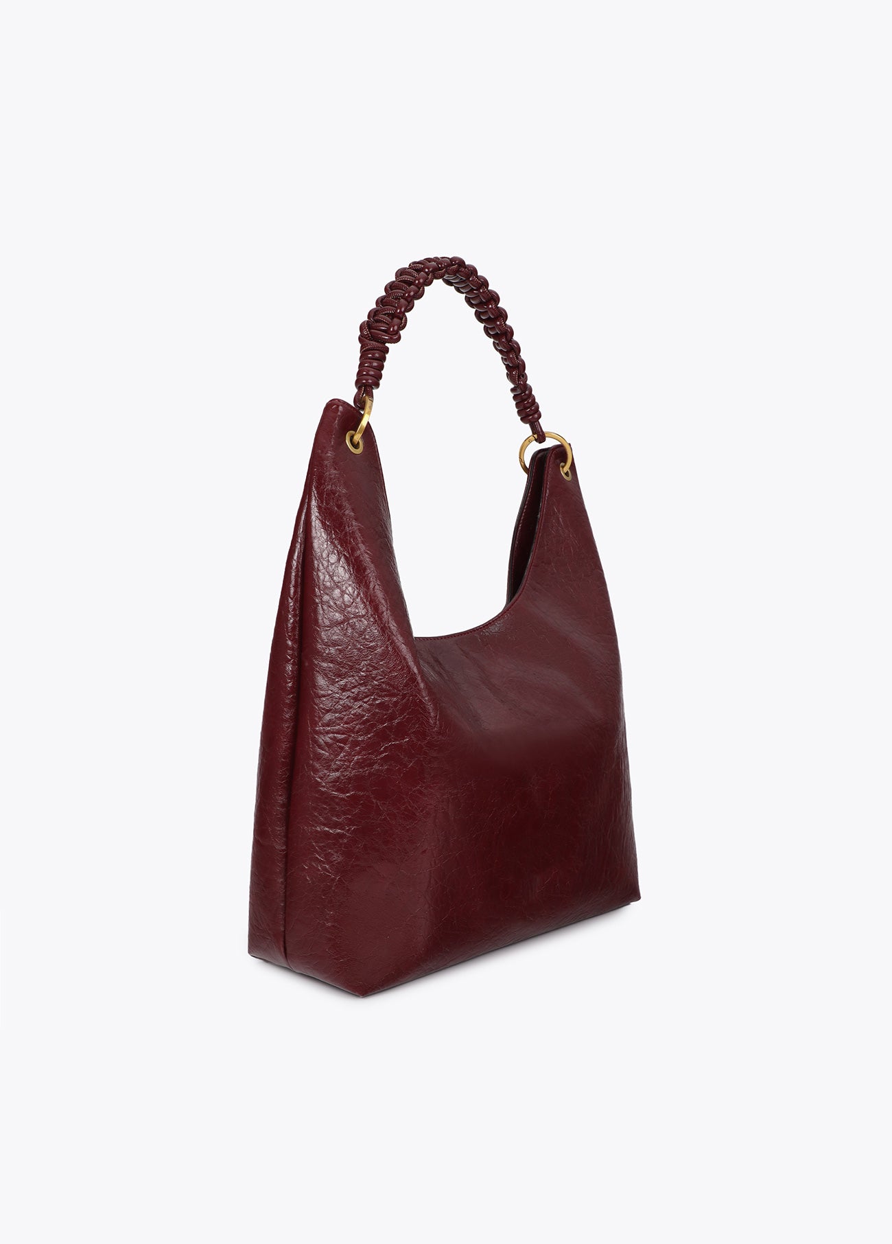 lf2604026-Shopper with braided handle detail-Bordeaux