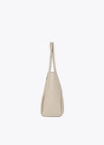 lf2604031-Leather effect shopper detail metal closure-Ecru